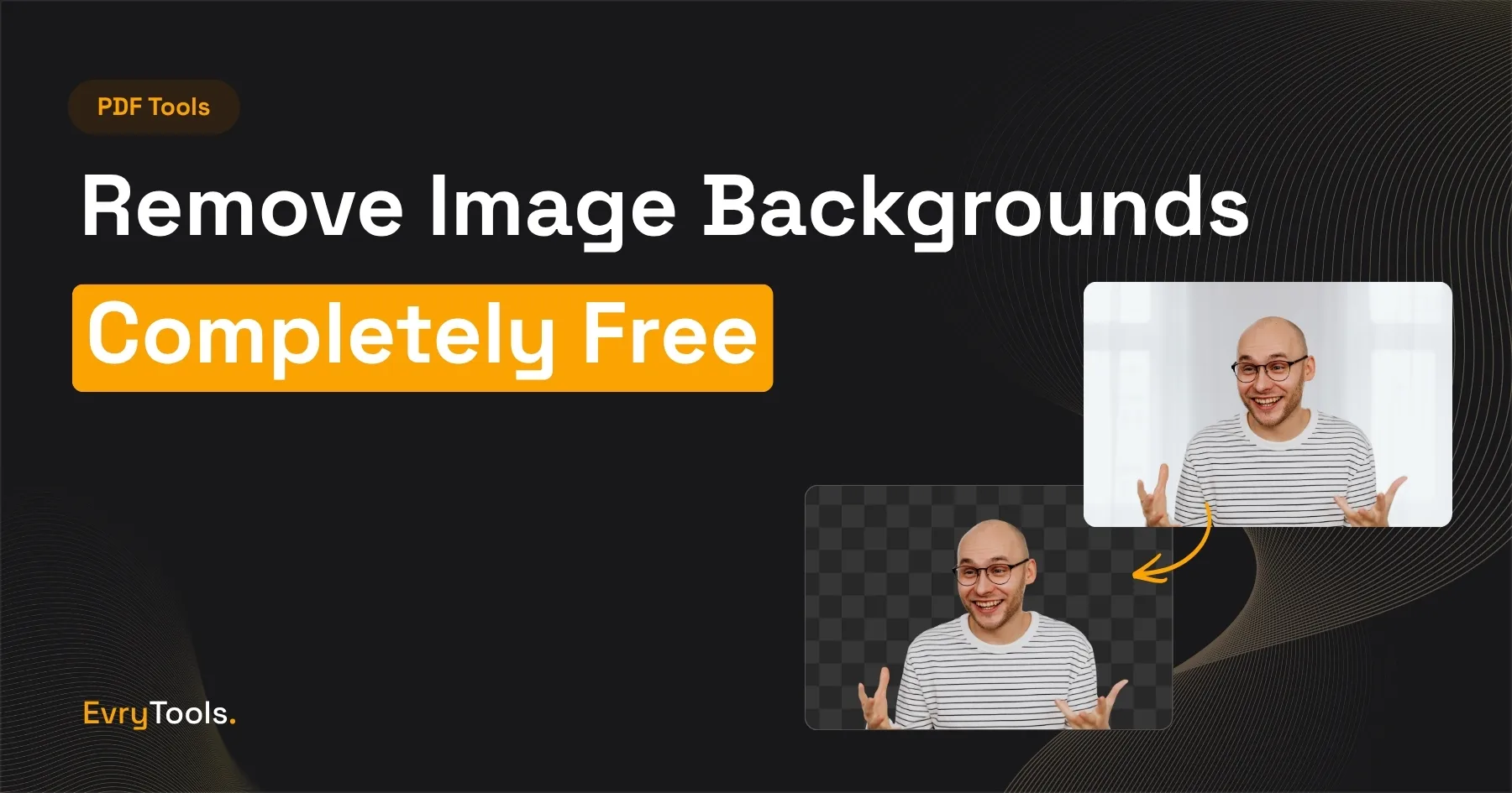 Free background remover tool showing before and after image